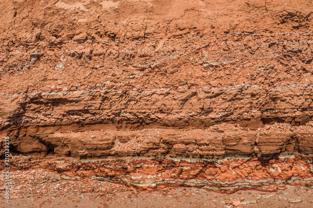 Rocky clay texture on a cliff near the sea Rocky clay texture on a cliff near the sea