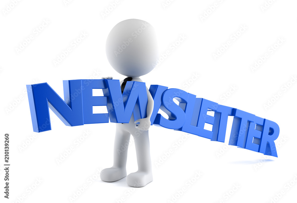 Newsletter in 3D Buchstaben Newsletter in 3D Buchstaben