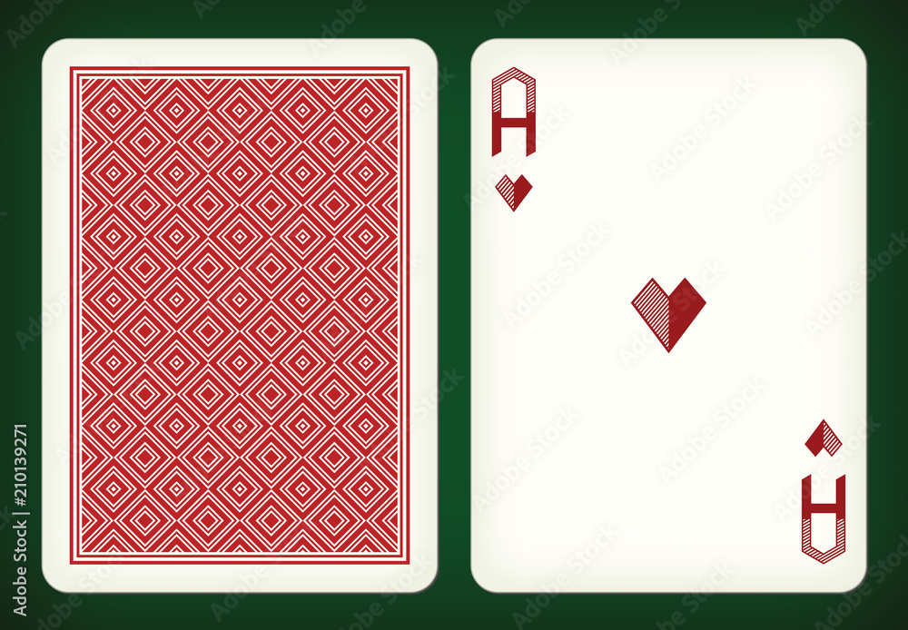 Ace of hearts - playing cards vector illustration Ace of hearts - playing cards vector illustration