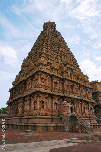 Brihadisvara Temple complex  Tanjore  Tamil Nadu. View from South West.