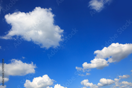 Fototapeta Naklejka Na Ścianę i Meble -  Blue sky with big clouds.