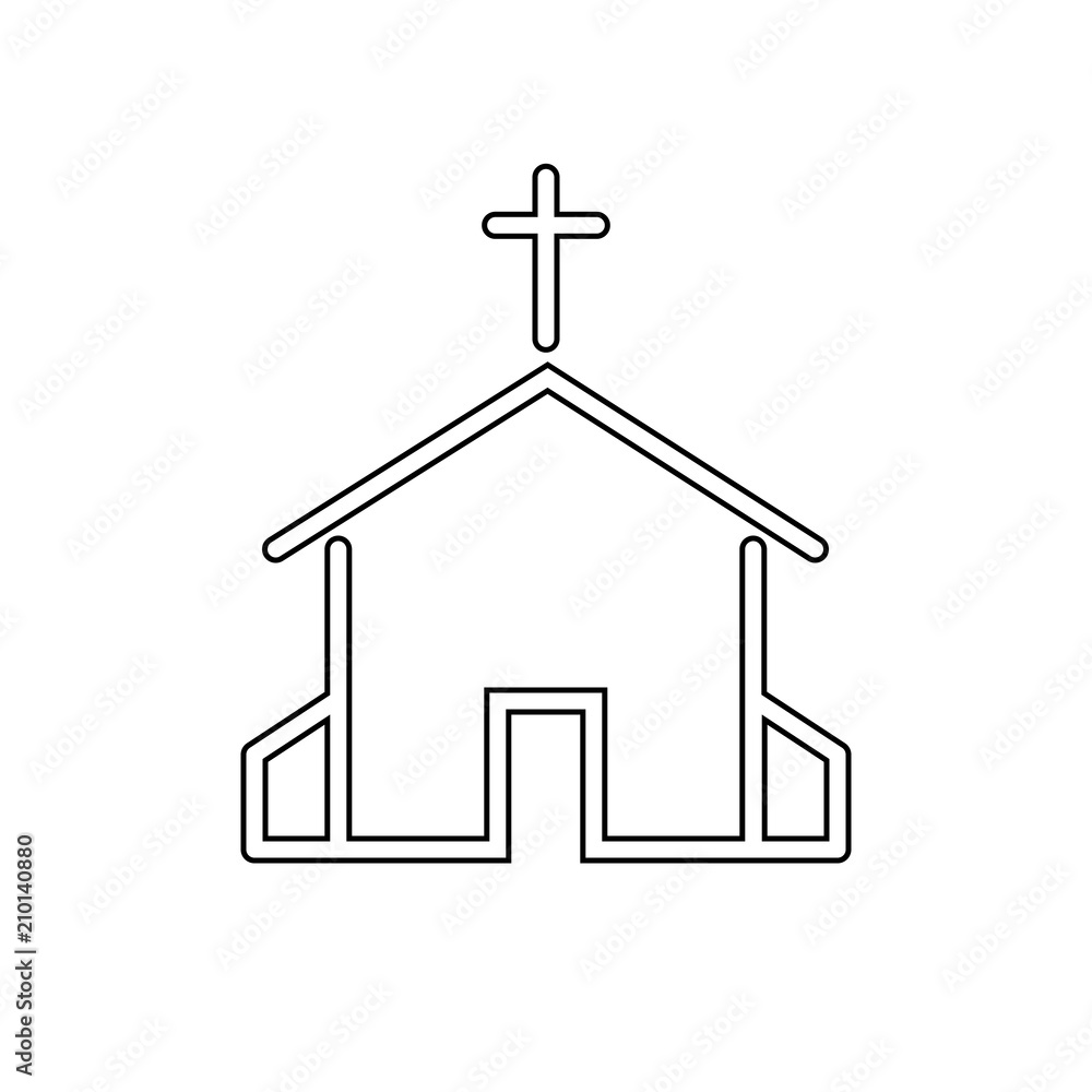 church icon isolated on white backgroud. church icon isolated on white backgroud.