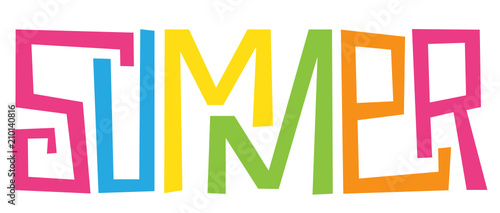 SUMMER hand-drawn letters banner