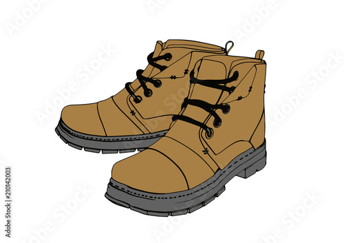 brown vector boots
