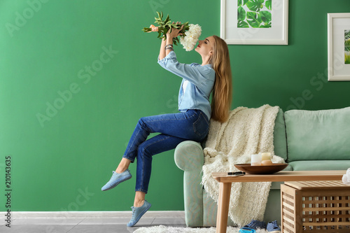 Attractive young woman with...