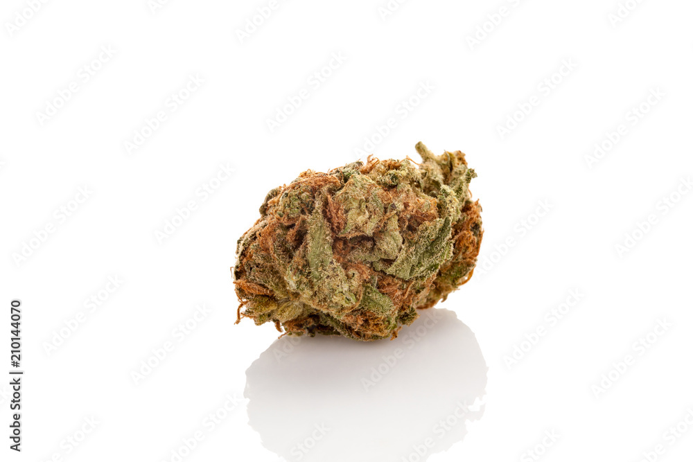 Marijuana bud isolated on white background. Marijuana bud isolated on white background.