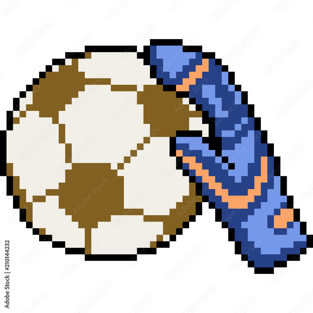 Fototapeta premium vector pixel art goal keeper
