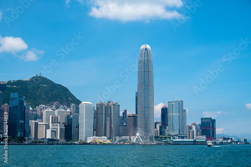 Hong Kong skyline in Victoria Harbour