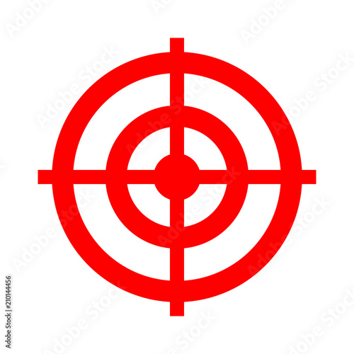 Target aim icon, vector target symbol - cross aim sign - target illustration