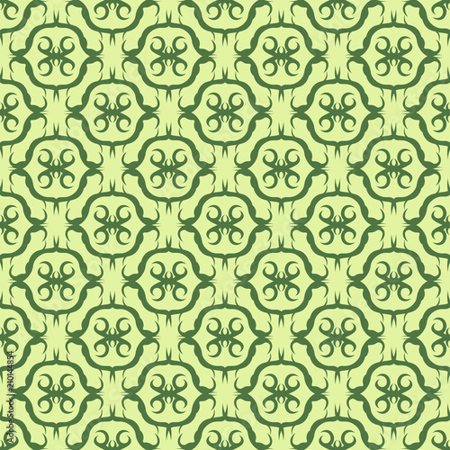 seamless geometric abstract pattern with floral motive