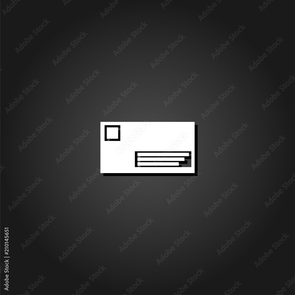 Credit card icon flat. Simple White pictogram on black background with shadow. Vector illustration symbol Credit card icon flat. Simple White pictogram on black background with shadow. Vector illustration symbol