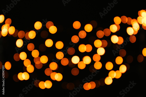 Christmas glowing lights on...