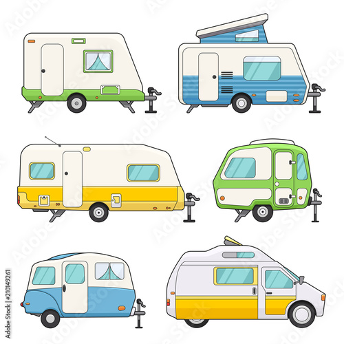 Camping trailers set