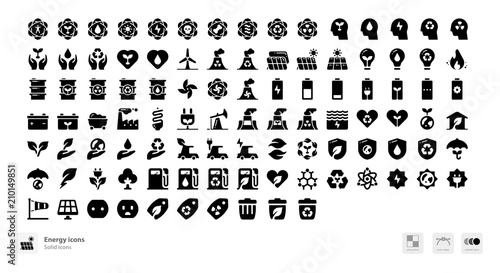 Energy and agriculture icons