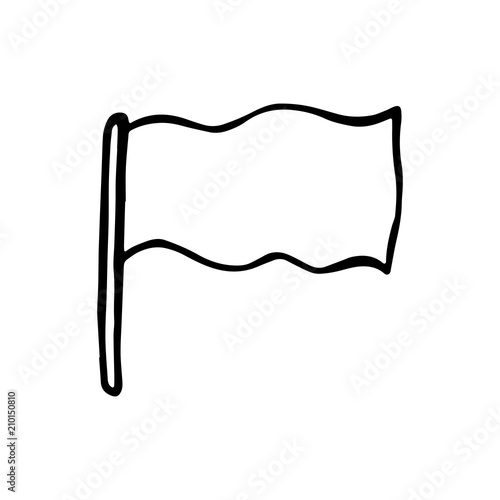 flag sketch vector icon. isolated on white background