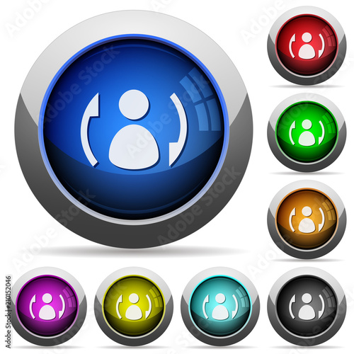 Syncronize contacts round glossy buttons
