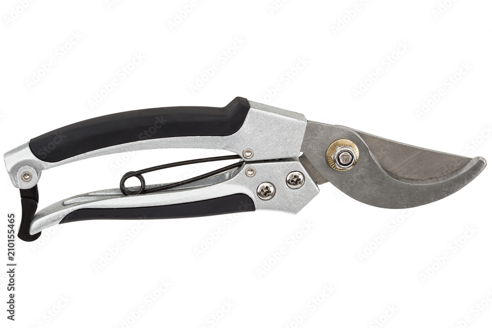 Professional garden secateur, pruner, scissors, isolated on white background Professional garden secateur, pruner, scissors, isolated on white background