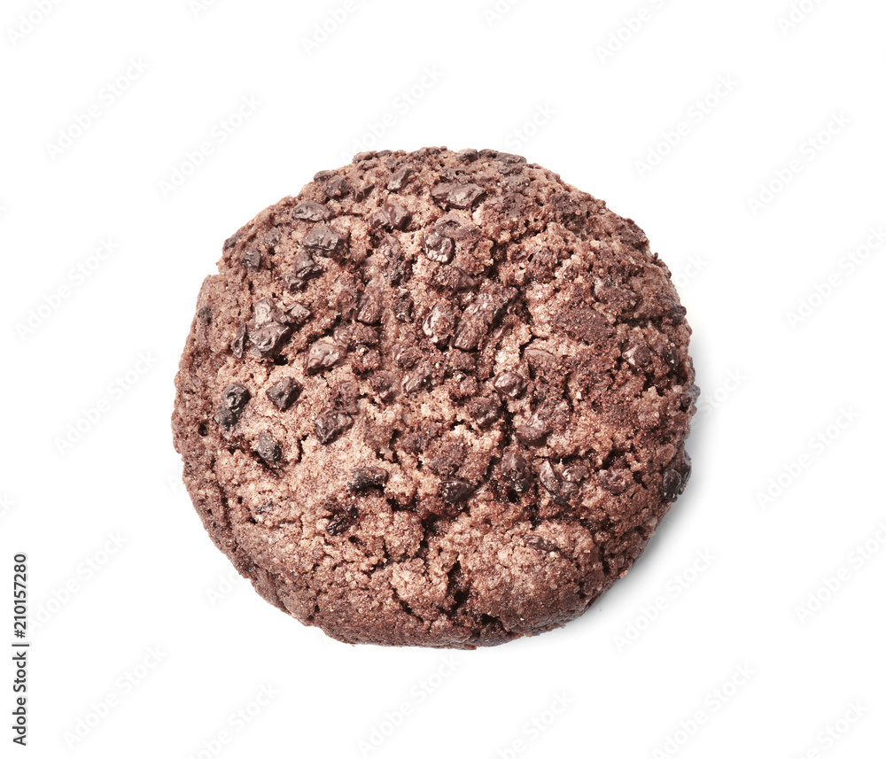 Delicious chocolate cookie on white background Delicious chocolate cookie on white background