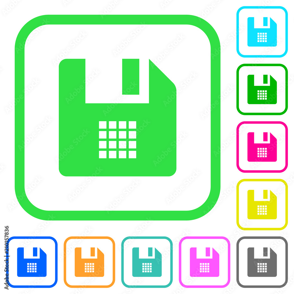 File grid view vivid colored flat icons File grid view vivid colored flat icons