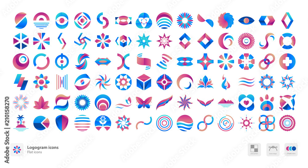 Logogram icons Logogram icons