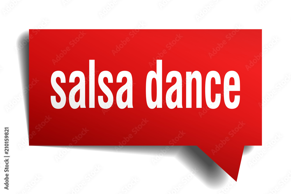 salsa dance red 3d speech bubble salsa dance red 3d speech bubble