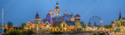 Photos ADLER, RUSSIA - March 23, 2018: Evening in Sochi Park.