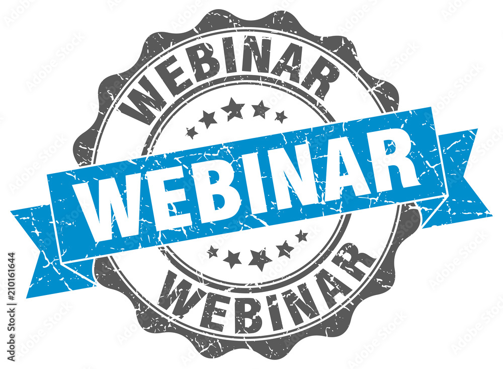 Obraz premium webinar stamp. sign. seal