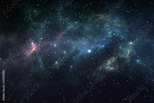 Fototapeta Naklejka Na Ścianę i Meble -  Starry night sky space background with nebula
