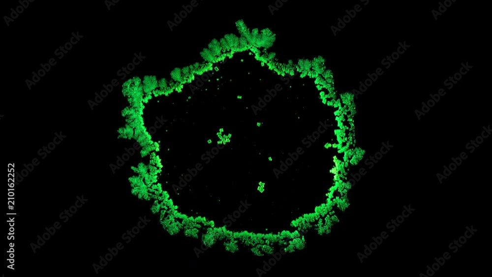 Drop drying with crystals growth. Time lapse of crystallization process under microscope. Separated on pure black background, contains alpha channel. Drop drying with crystals growth. Time lapse of crystallization process under microscope. Separated on pure black background, contains alpha channel.
