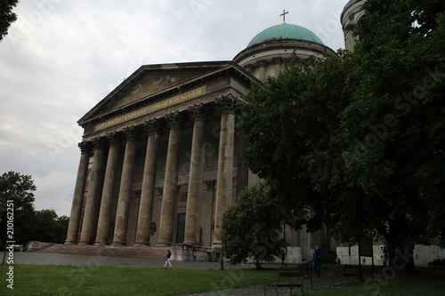 Portico of Esztergom Basilica  Esztergom  Ostrihom  Hungary 