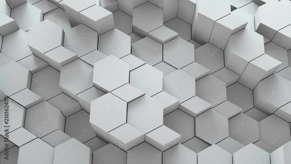 3d render abstract background. Geometry shapes that goes up and down. Rhombus and hexagon forms. Loopable sequence 3d render abstract background. Geometry shapes that goes up and down. Rhombus and hexagon forms. Loopable sequence