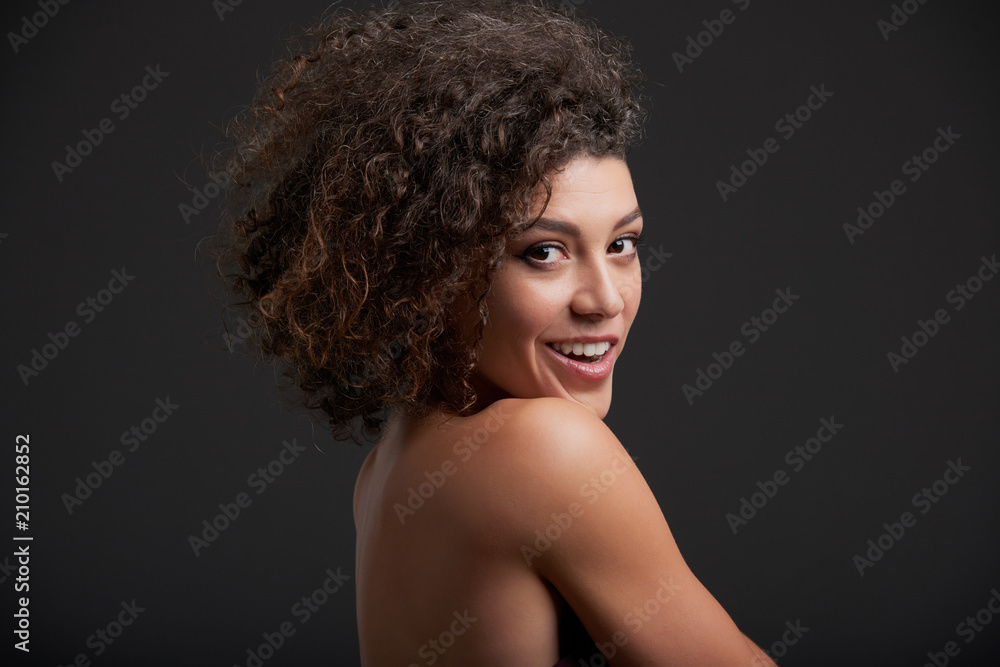 Fototapeta premium Beautiful cheerful woman