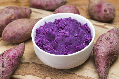 Purple sweet potato mash