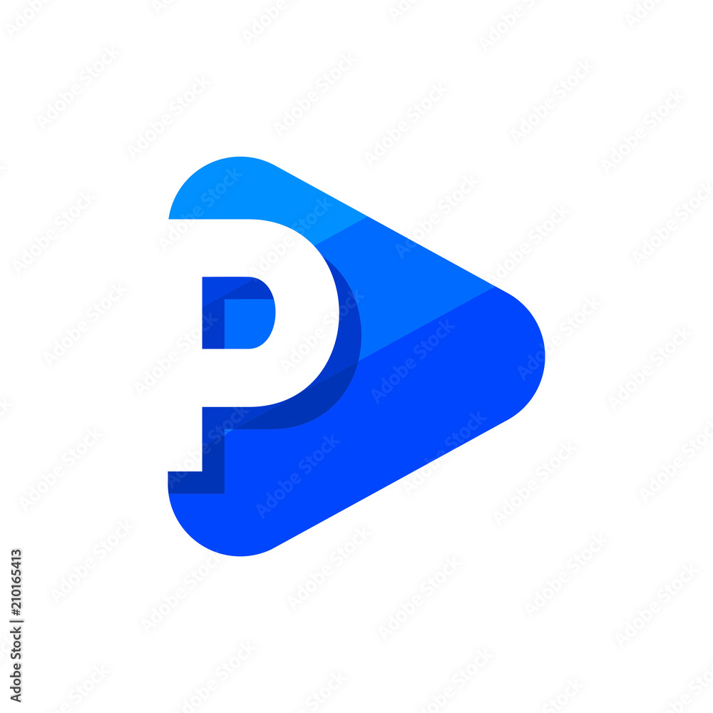 Vector Logo Letter P Triangle Vector Logo Letter P Triangle