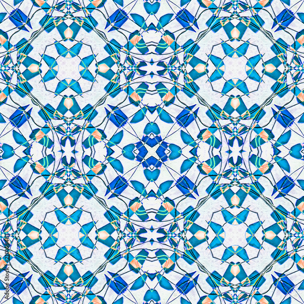 Fototapeta premium Ancient Modern Check Seamless Pattern