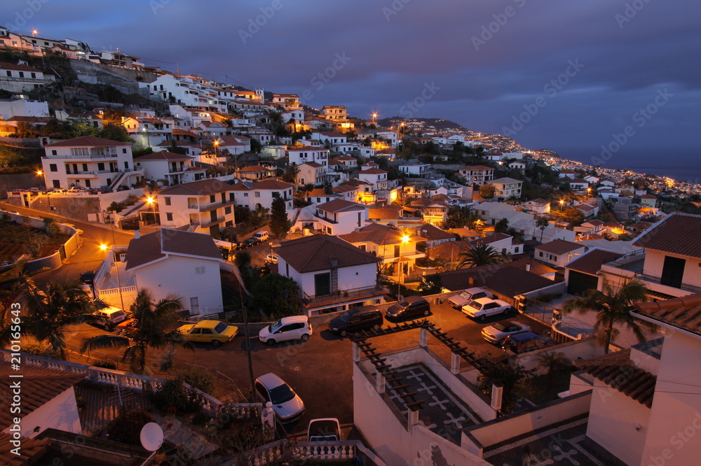 Funchal in Madeira at night
