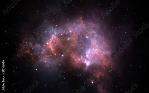 Space background with nebula and stars © Peter Jurik
