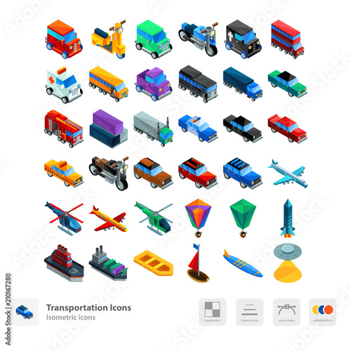 Transportation icons