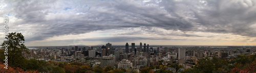 Skyline of Montréal from Mount Royal Chalet Panorama Canada 