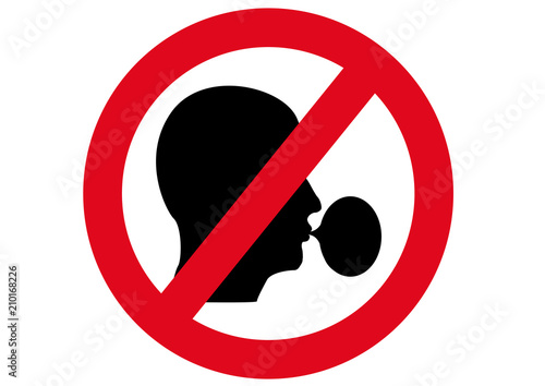 Schild Kaugummi verboten
