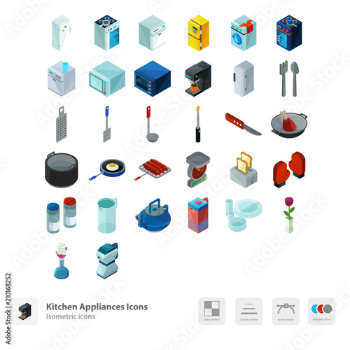 Kitchen appliances icons