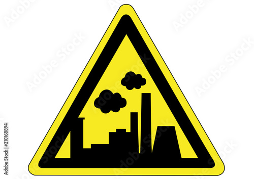 Schild Gefahr durch Smog