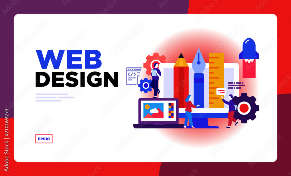 Web Design concept for web page, banner, presentation Web Design concept for web page, banner, presentation