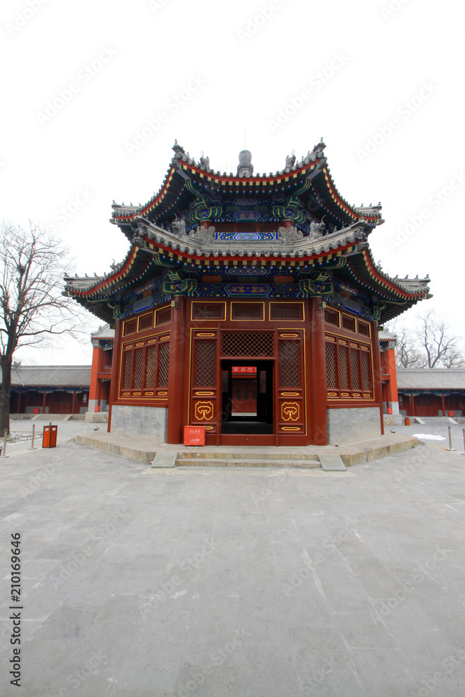 Manjusri Pavilion in the Zhengjue Temple in Old summer palace ruins park, Beijing, China Manjusri Pavilion in the Zhengjue Temple in Old summer palace ruins park, Beijing, China