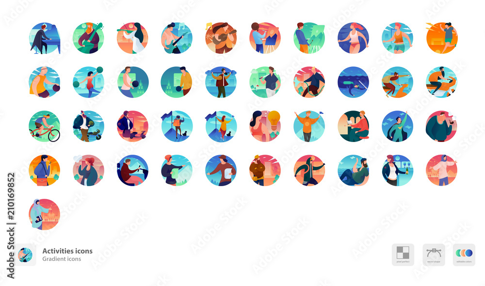 Activities icons Activities icons