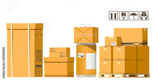 Carrying business with a variety of paper boxes. A Packaging is assured in quality.