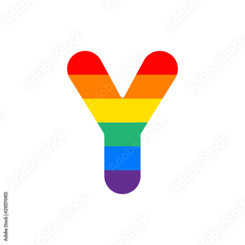 Vector Logo Letter Y Rainbow