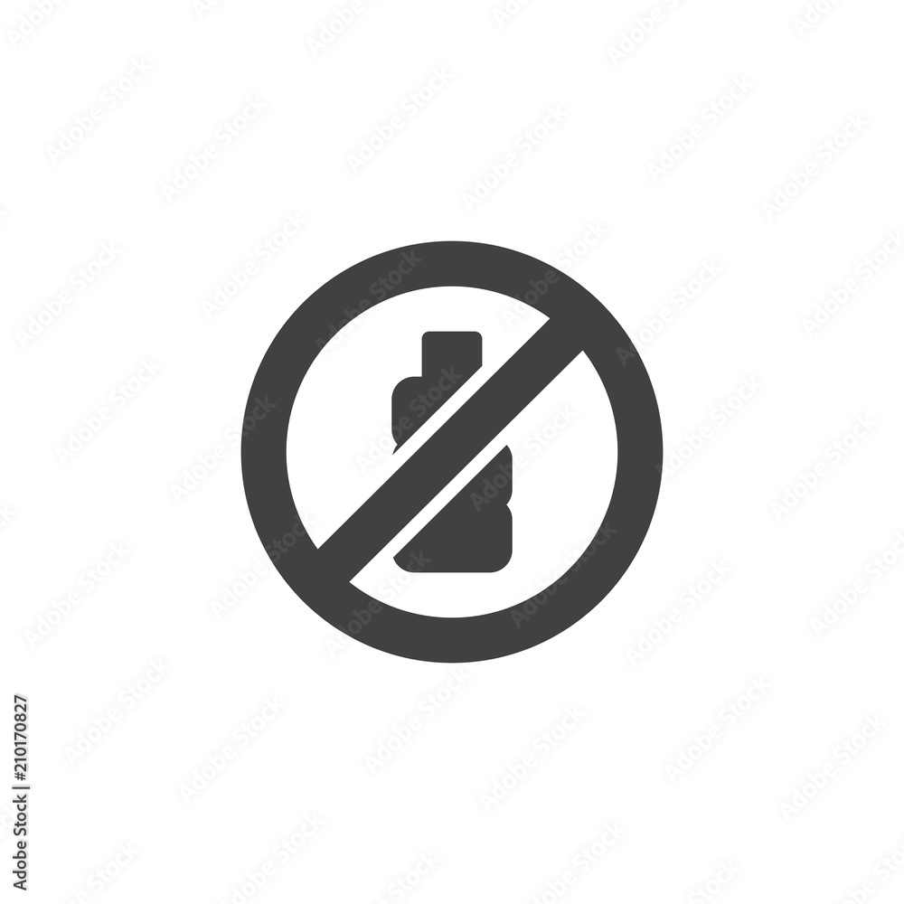No Liquids vector icon. filled flat sign for mobile concept and web design. forbidden drink bottle simple solid icon. Symbol, logo illustration. Pixel perfect vector graphics No Liquids vector icon. filled flat sign for mobile concept and web design. forbidden drink bottle simple solid icon. Symbol, logo illustration. Pixel perfect vector graphics