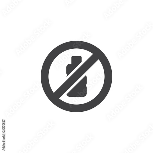 Free Download No Liquids vector icon. filled flat sign for mobile concept and web design. forbidden drink bottle simple solid icon. Symbol, logo illustration. Pixel perfect vector graphics - GFXLoad