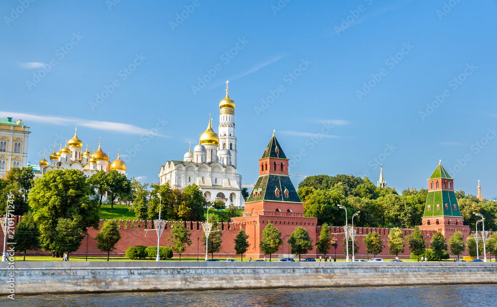 View of Moscow Kremlin above the Moskva river